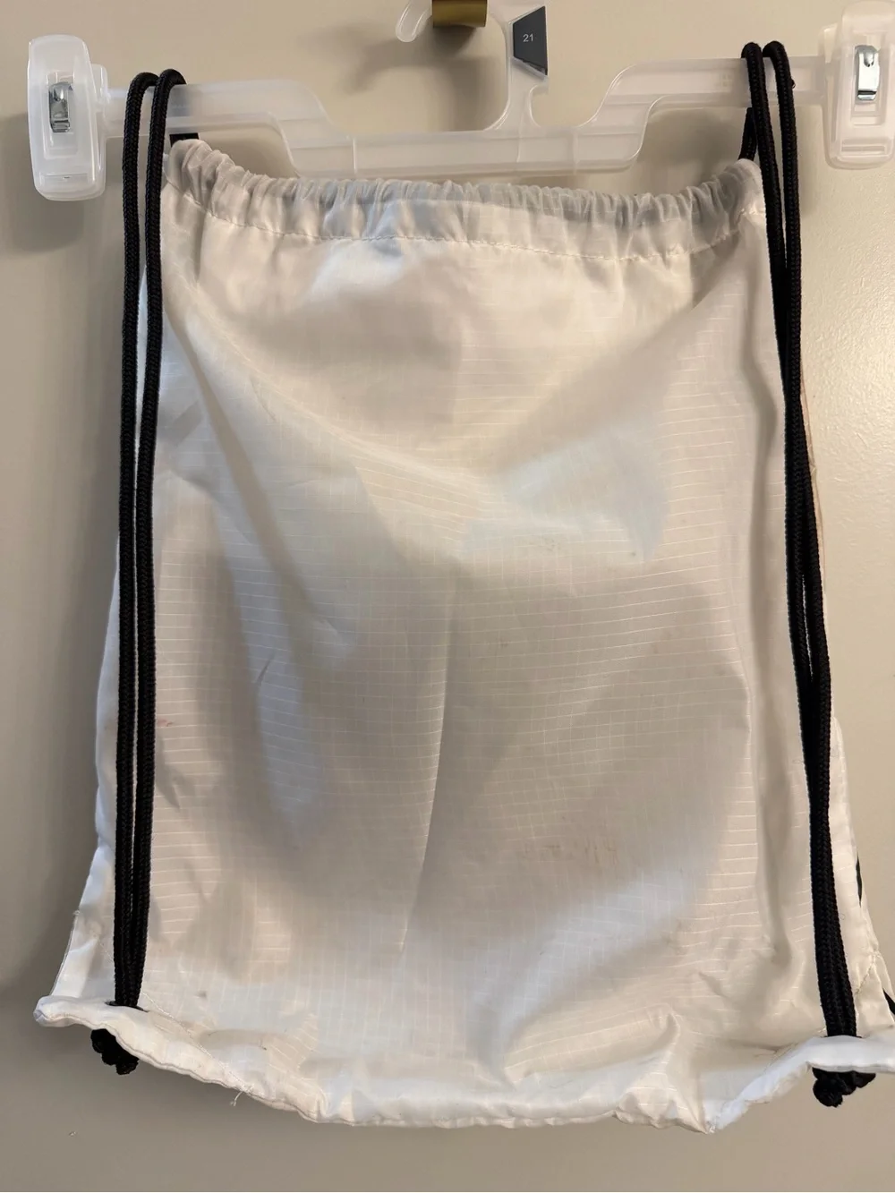 Nike Bronze, White and Black Drawstring Backpack